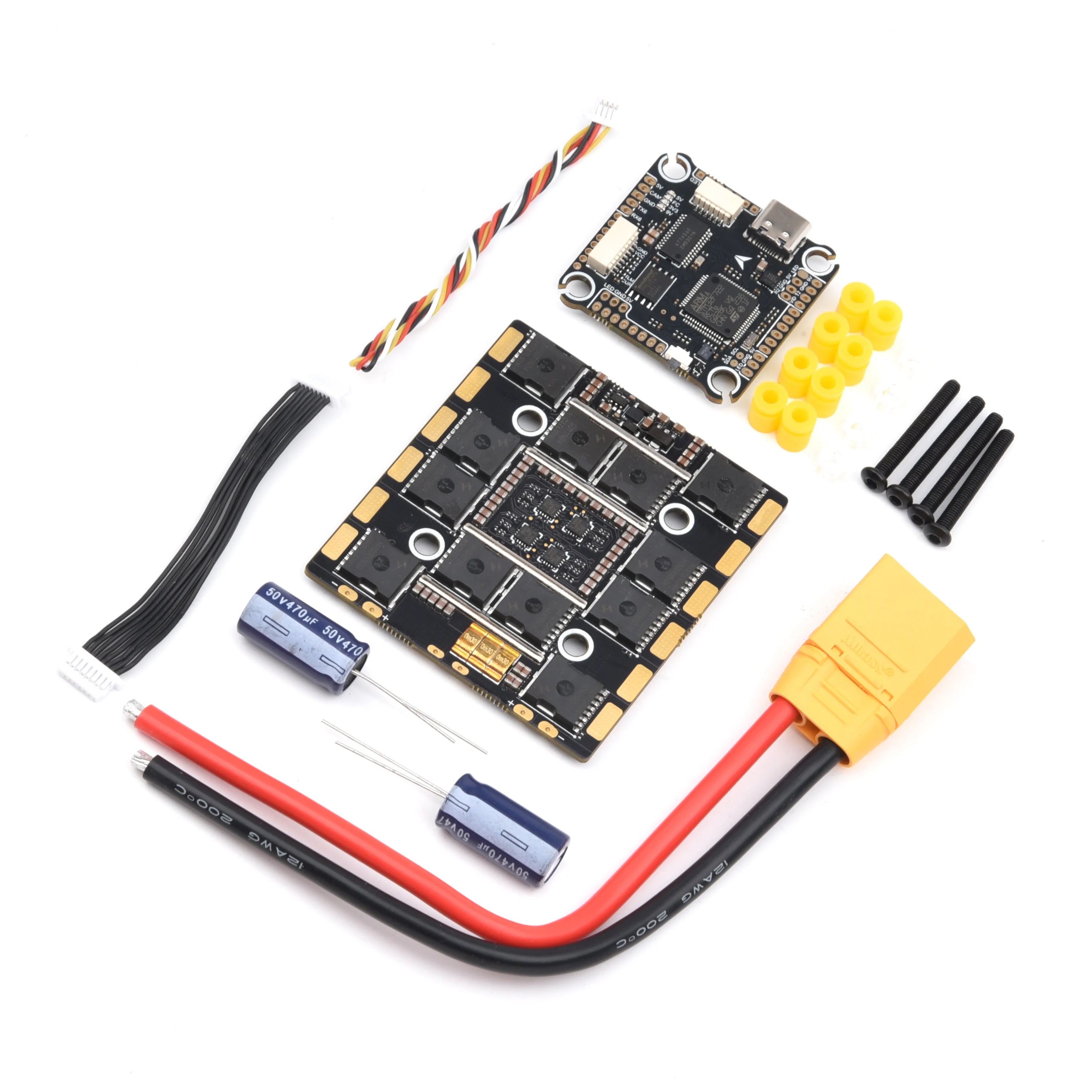 Ensemble complet du kit F7 FC 100A posé sur une surface antistatique