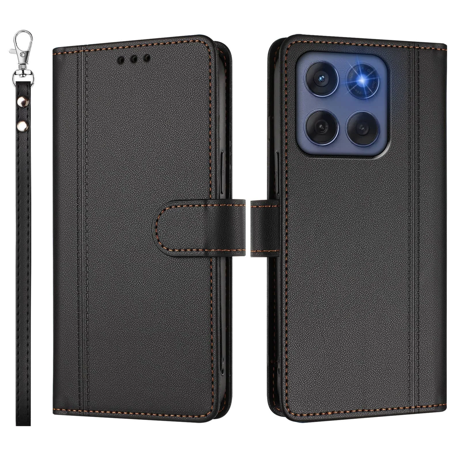 Slim Flip Magnetic Clasp Wallet Case with Enhanced Design​