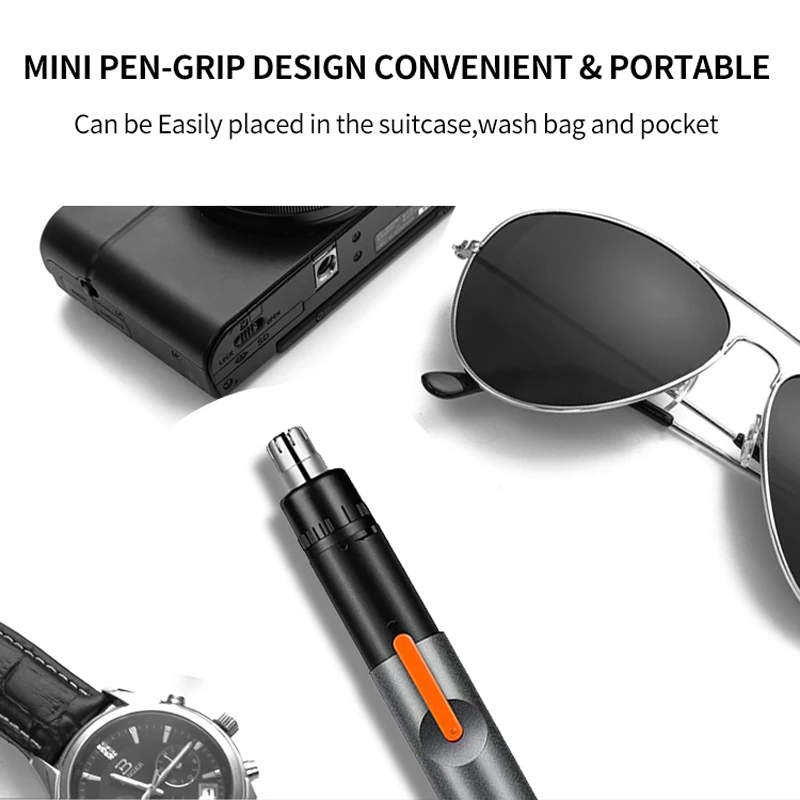 Electric Nose & Ear Hair Trimmer For Men & Women Portable Rotating USB Charging Hair Trimmer Eyebrow Trimmer Rechargable Clipper 4