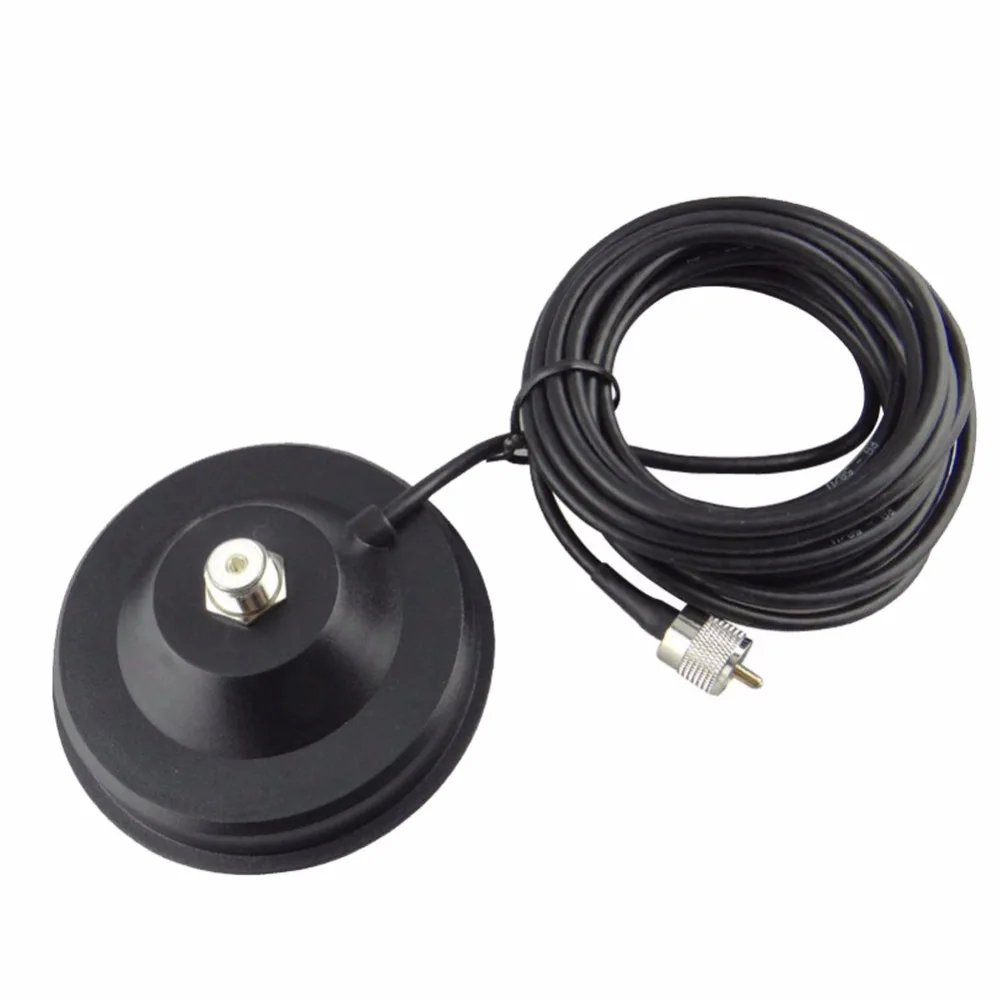 Big Magnetic Mount Base 12CM with 5M Extension Coaxial Cable for Baofeng TYT QYT KT-7900D Baojie BJ-218 Mobile Radio Antenna sg7000 144 430mhz high gain mobile antenna with pl259 5m uhf male car mobile antenna coax cable 12cm big magnetic mount base