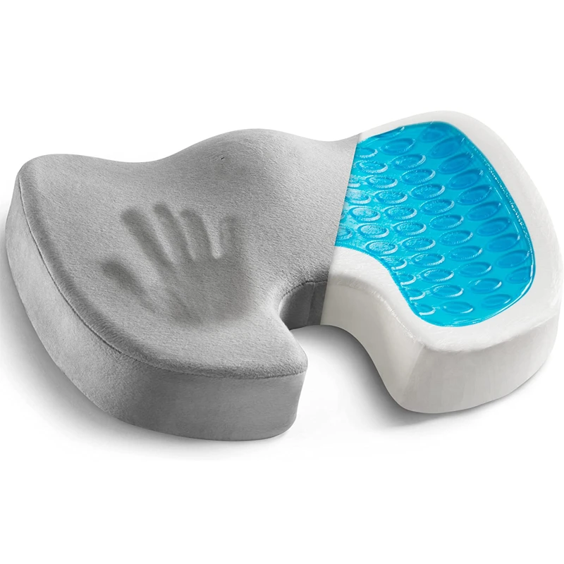 Gel Enhanced Seat Cushion,Non-Slip Orthopedic Gel & Memory Foam Coccyx Cushion for Tailbone Pain, Office Chair Car Seat Cushion