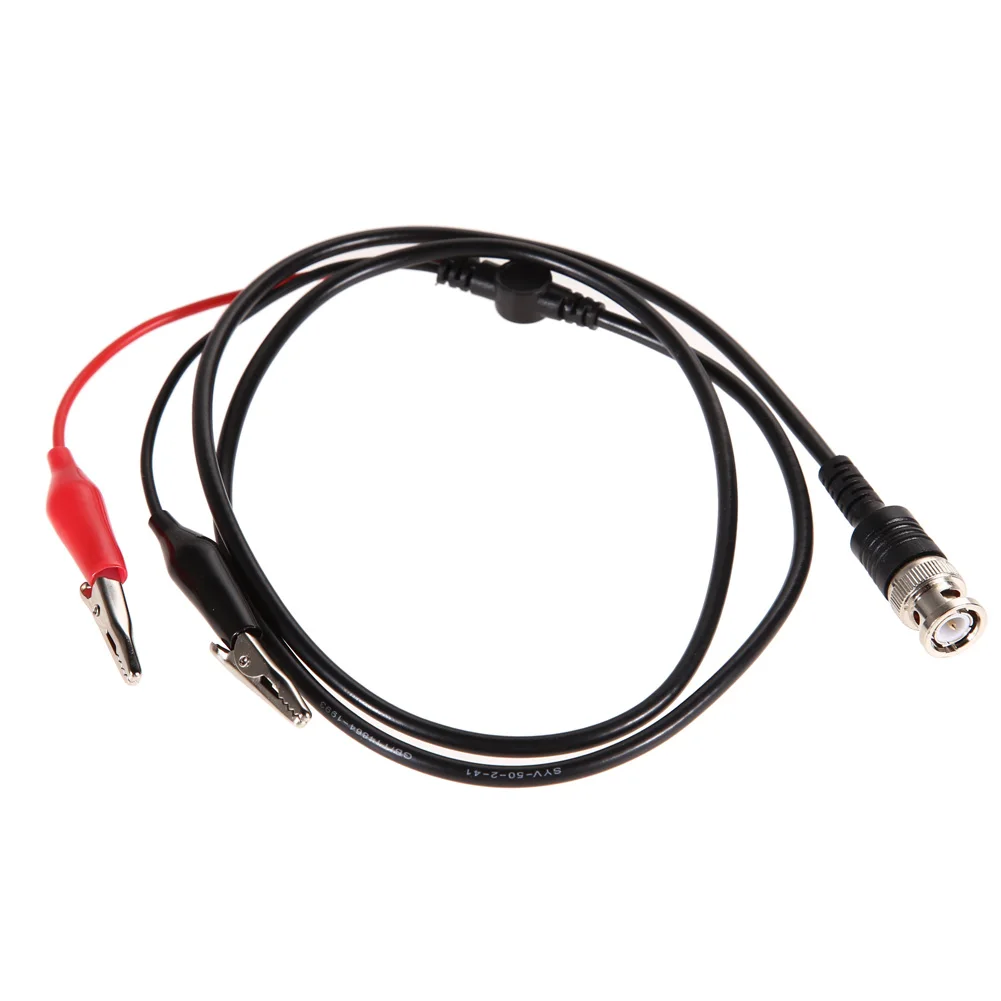 2 Pcs 110cm BNC Q9 to Dual Alligator Clip Oscilloscope Test Probe Leads Cables Dual Tester Tools for Electrical Working