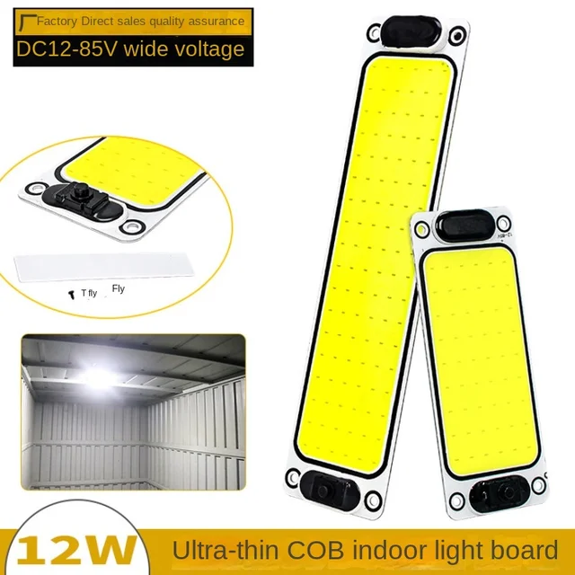 Lightweight Super Bright Cob Truck Compartment Light 12-85V Universal Car Cab Reading Light Trunk Light Board