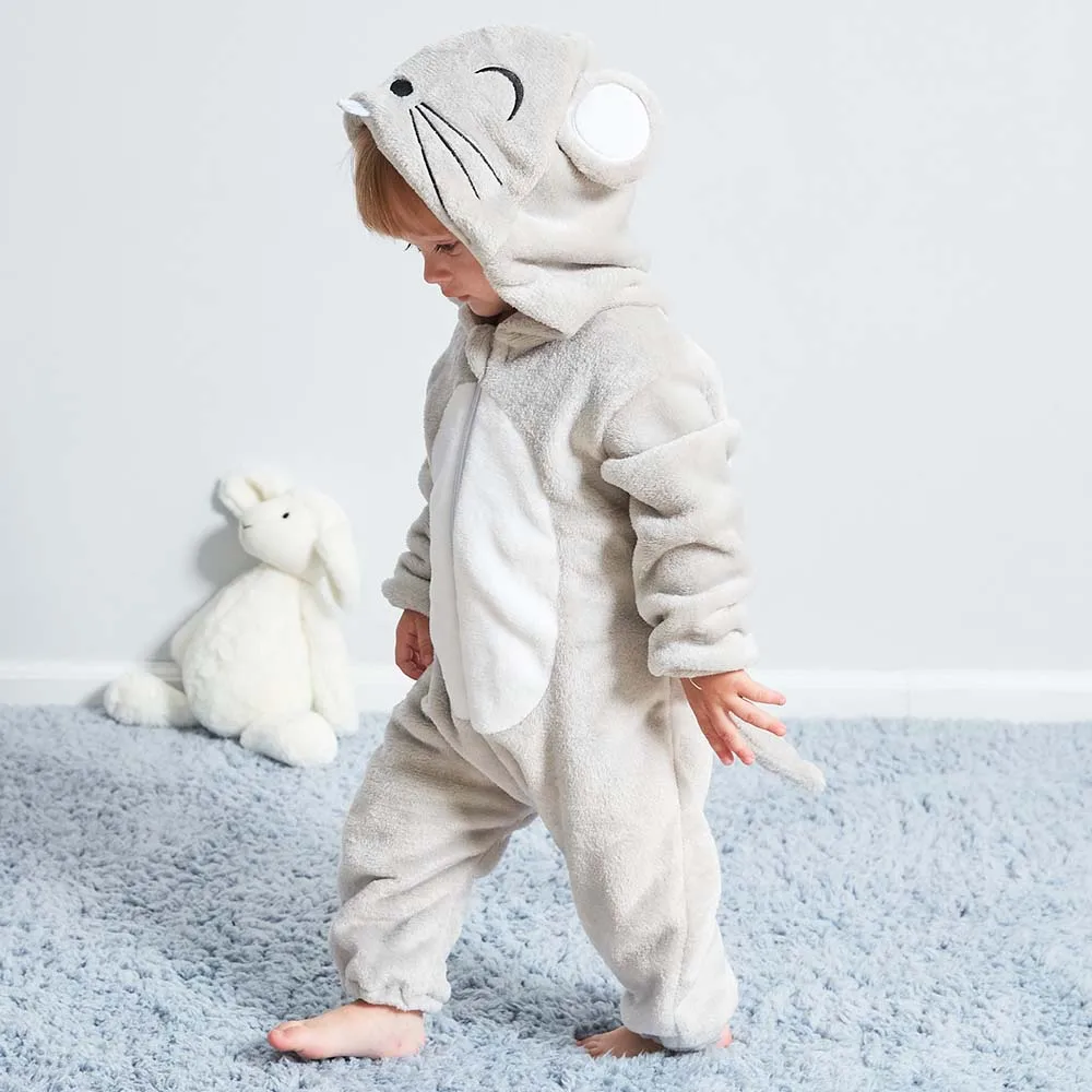 Newborn Baby Boy Clothing Animal Cartoon Hooded Jumpsuits Winter Baby Pajamas Onesies Kids Sleepwear Newborn Pyjamas baby sleepwear