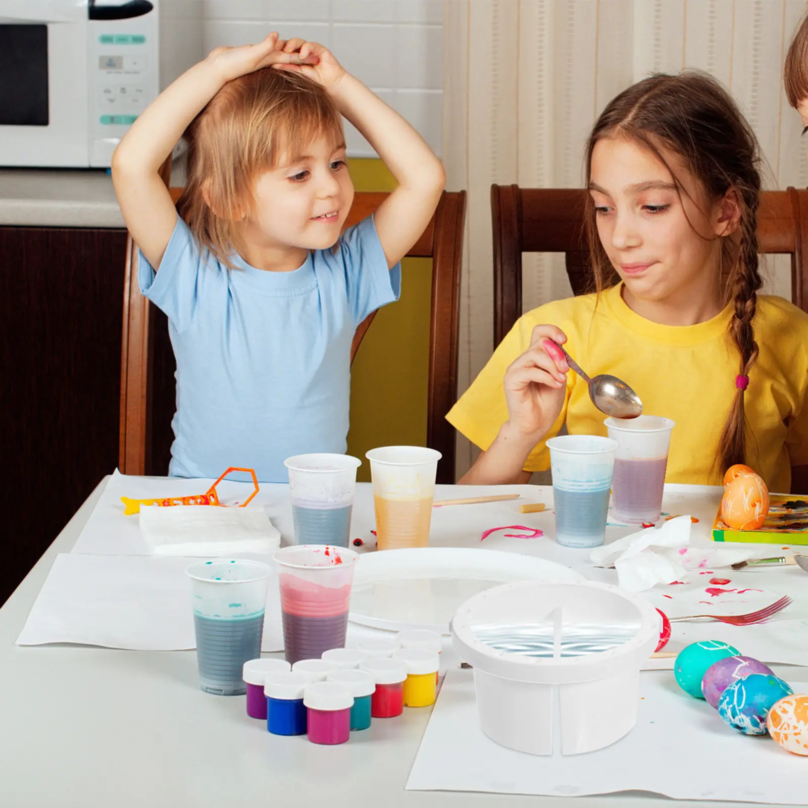 학교용 페인트 브러시 클리너, 소형 브러시 세척기, 휴대용 색소 혼합 버킷, 재사용 가능한 플라스틱 물통, 예술가 및 가정용