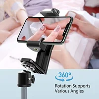 Universal Cell Phone Tripod Mount Adapter Tripod Ball Head 360 Rotatable for Samsung iPhone Holder Tripod Selfie Stick Monopod - Image 2