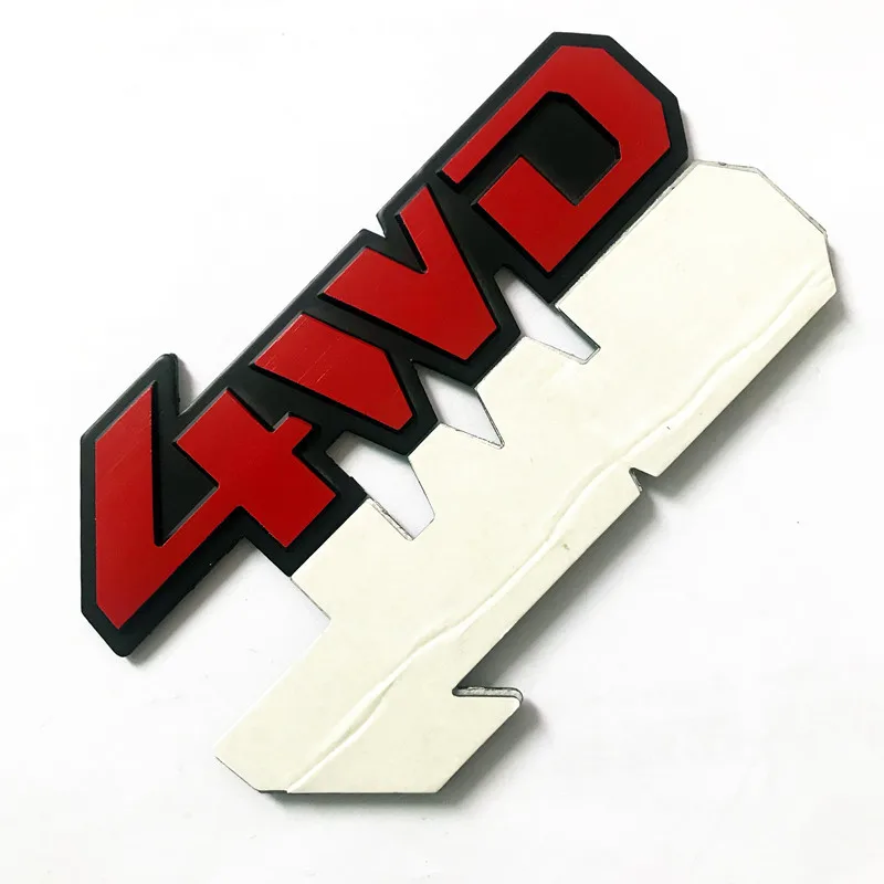 4 x 4エンブレムバッジ 3dメタルネームプレート ステッカー 赤色 2個 子宮バッジ定格カーエンブレム、4 x  4メタル自動車バッジ3Dメタル子宮カーバッジエンブレムラウンドエンブレムデカールカーバッジデカールステッカージープラングラー車両トラックSUVに対応