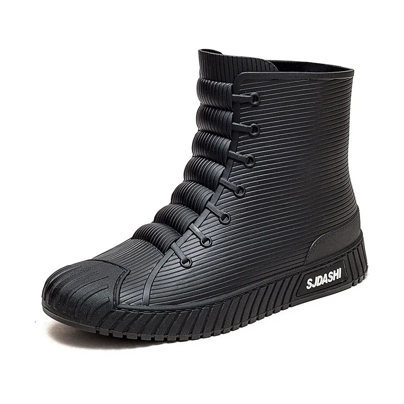 

Rain Boots for Couples Rubber Shoes Waterproof Ankle Galoshes Husband Fishing Boots Garden Work Safety Shoes Insulated Footwear