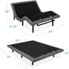 Adjustable Bed Frame, Electric Base w/Wireless Remote Control, Nightlight, Massager, 2 USB Ports, Bed Frames 2