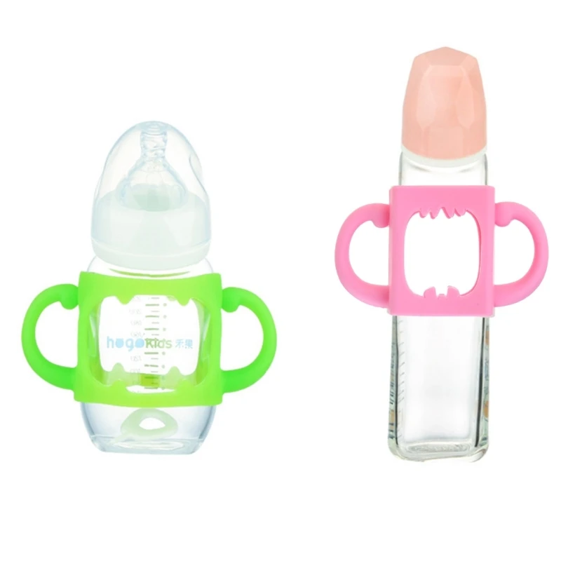 Reusable Baby Accessories Hand Shank for Feeder Bottle Grip Handle for Natural Wide Mouth Glass Baby Feeding Bottles