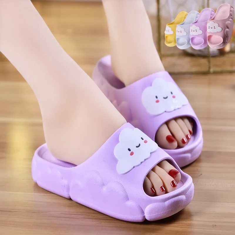 Platform Slippers For Women Indoor Non-slip Bathroom Shoes Soft Comfortable Home Slippers Summer Shoes Women Slippers 4cm Heel