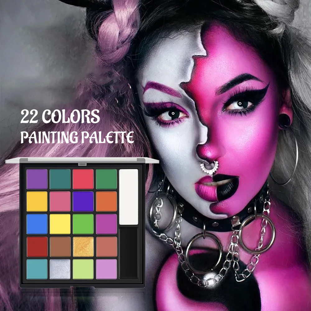 waterproof 22 Colors Face Body Painting halloween party Paint makeup for Halloween Party Paint Fancy Dress Kid Cosplay Makeup 4