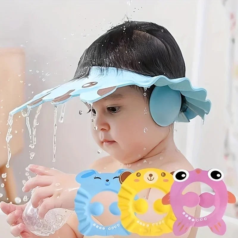 Hair Wash Hat Shampoo Shower Cap Hair Wash Shield Adjustable Baby Shower Caps