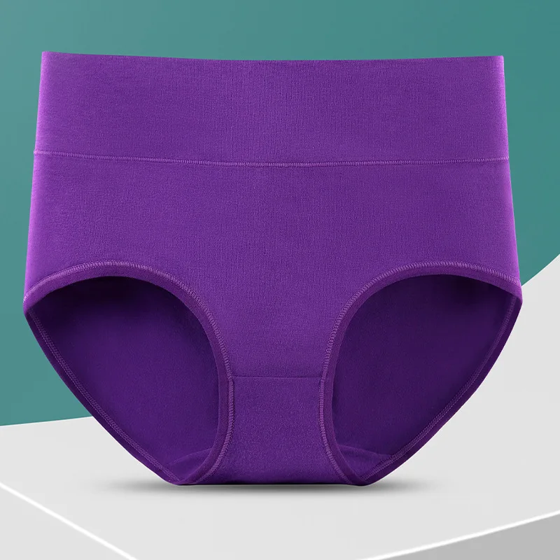 New 4Pcs/Lot High Waist Panties Women Underwear Plus Size Cotton Briefs Girls Shapers Abdominal Underpants Female Sexy Lingeries