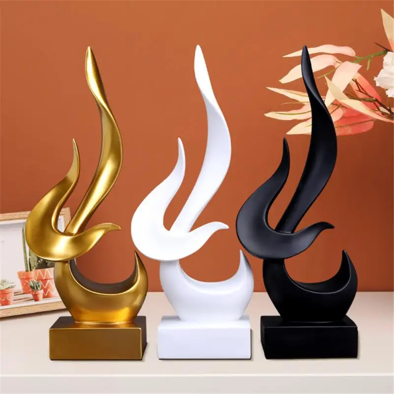 

Creative Flame Bird Statues Abstract Sculpture Creative Figurine Living Room TV Shelf Modern Statues Home Decor Office Ornament