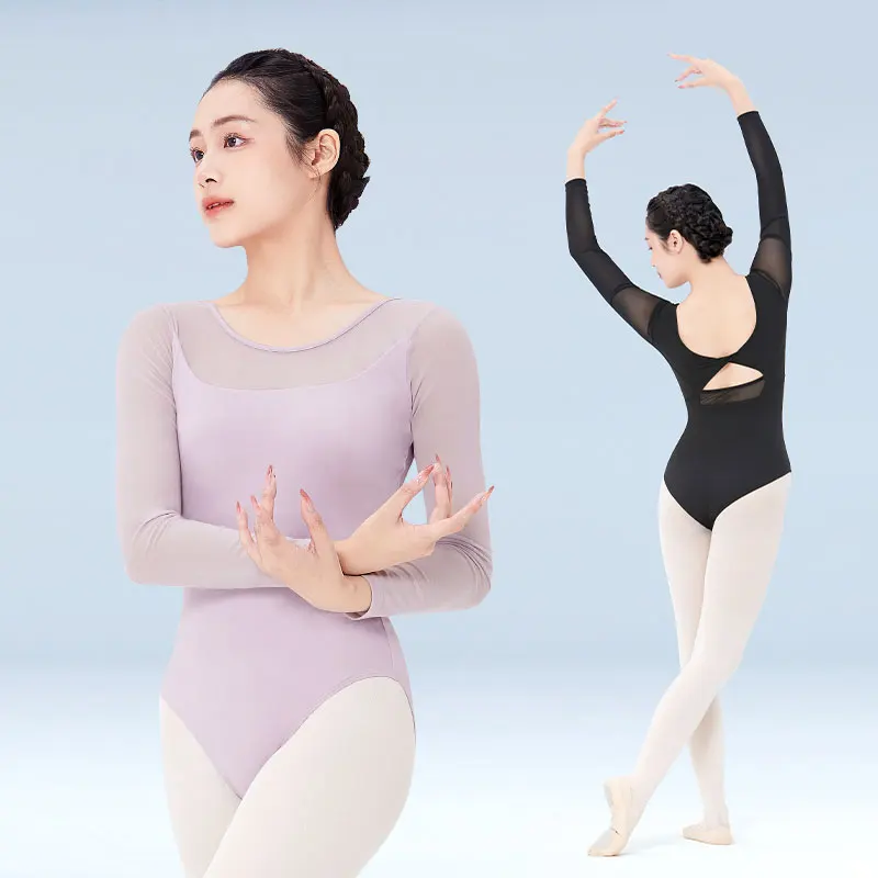 Ballet Leotards Women Gymnastics Leotards Nylon Splice Dance Leotards Dancing Ballet Bodysuit
