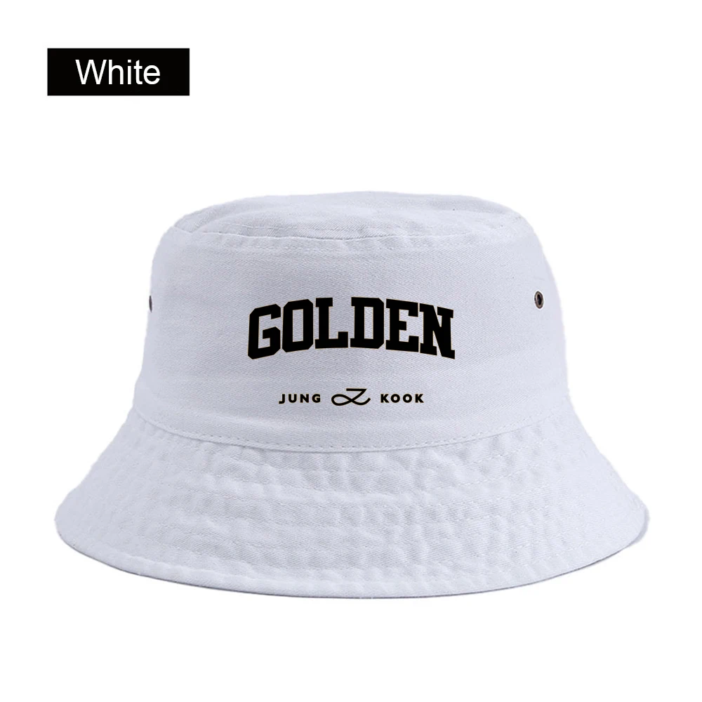 Kpop Jung Kook 1st Solo Album Golden Jungkook Fischerhut für Männer, reine Baumwolle, Panama, Fischer, Gorras, Mann und Frau, 56–58 cm, Sonnenkappe – Detail 12