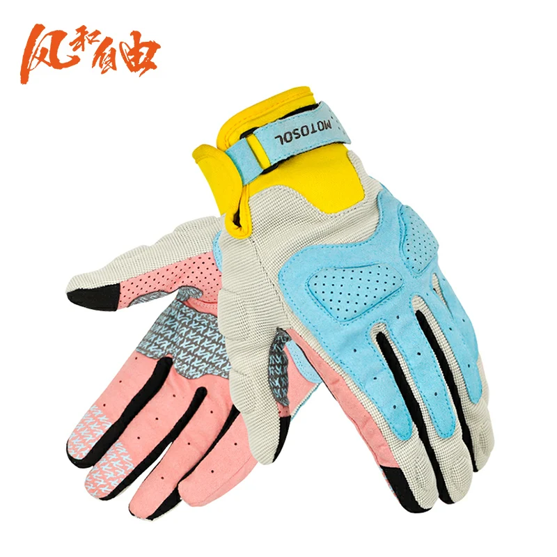 

Polyester Spandex Nylon Motorcycle Full Finger Gloves Protective Gear Racing Track Bike Riding Motorcycle Motocross Enduro