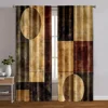 2pcs, Popular Curtains 2D print Contemporary Abstract Black and White Versatile Polyester Fabric (without rod) Stuff Clearance 1