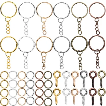 110/220 pezzi portachiavi anelli di salto aperti spille per occhi creazione di gioielli kit di accessori per portachiavi in resina epossidica fai da te portachiavi pendenti 1