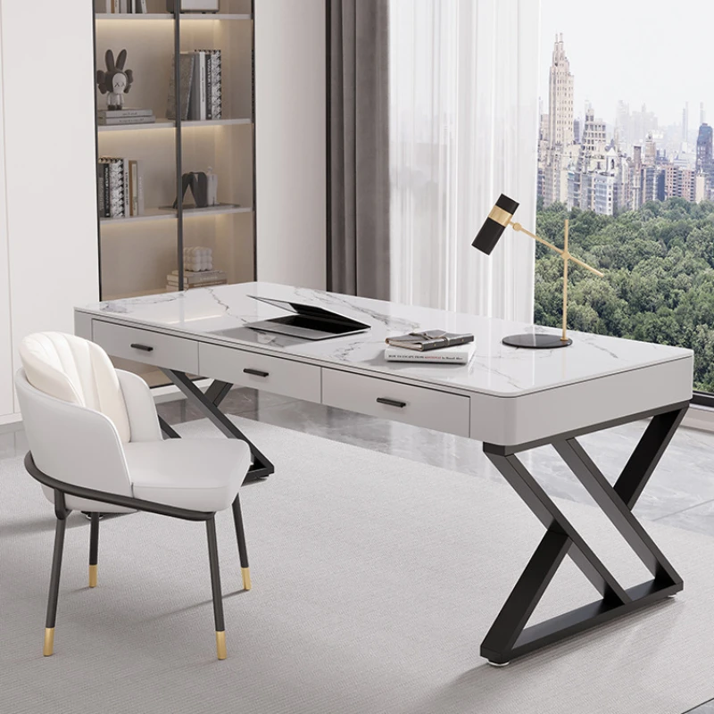 Simplicity Standing Work Desk Modern Staff Study Computer Work Desk Reception Direzionale Scrivania Mobili Da Lavoro Angolare Hd50Wd