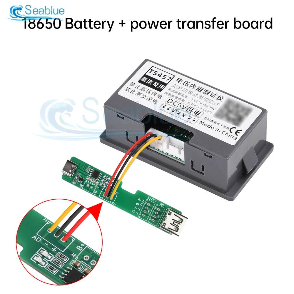 Original Four-line TS457 DC5V High-precision Lithium Battery Internal Resistance Meter Tester Quality Detector 18650 Dry Battery 5