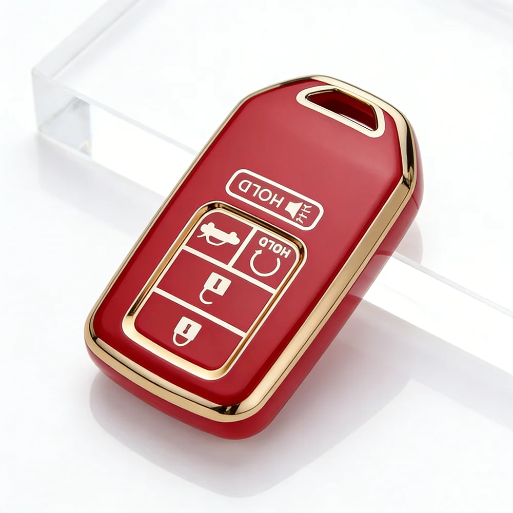 TPU Car Remote Key Case For Honda CRV CR-V Fit Civic Accord HR-V HRV City Odyssey XR-V Key Cover Holder Protector Key Chain Set 1