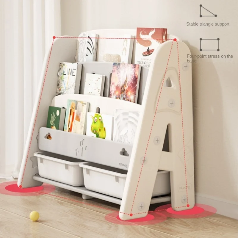 K-star New Letter Bookshelf Cactus Bookshelf Children's Picture Book Large Capacity Storage Rack Hot Sale Dropshipping
