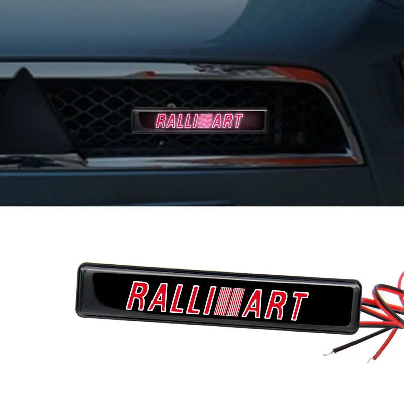 LEDフロントフードグリルエンブレム,小型車用,外装,ランプ,ralli 