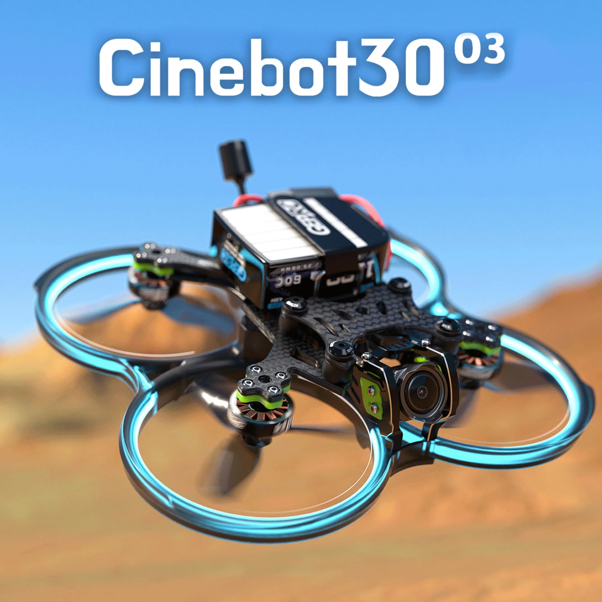 

GEPRC Cinebot30 HD O3 FPV Drone System 6S 2450KV VTX O3 Air Unit 4K 60fps Video 155 Wide-angle RC FPV Quadcopter Freestyle Drone