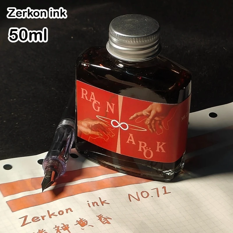 Zerkon Ink 59 색상 쉰 만년필 잉크 50ml 그라디언트 컬러 딥펜 잉크 마조앤 스쿨용 JINHAO 용품 문구류
