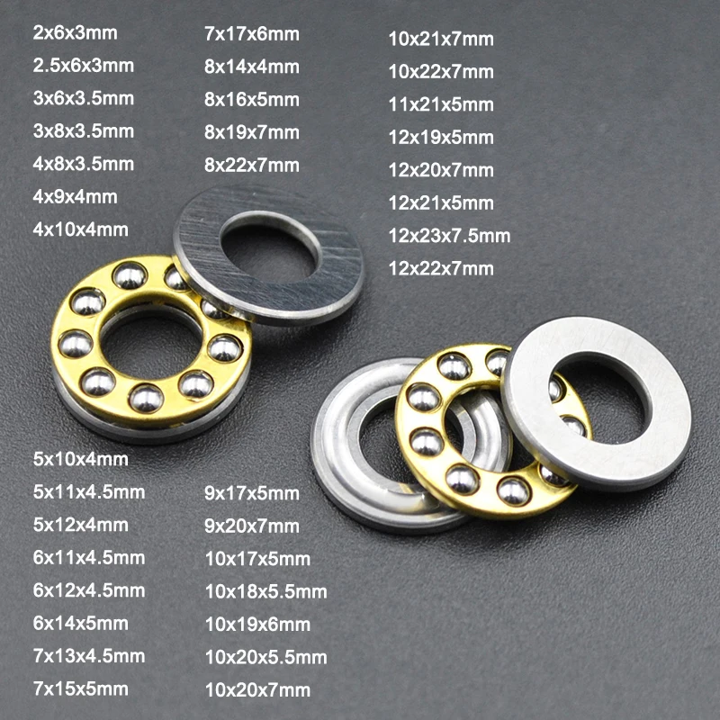 Miniature Thrust Ball Bearings 3D Printer Min Axial Ball Bearings 10 sets
