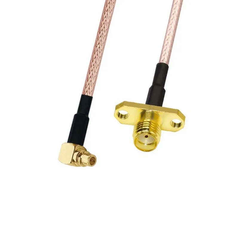 MMCX Male to SMA Female Flange Panel Mount RG316 Pigtail FPV Antenna Extension Cord for drone UAVTBS UNIFY PRO 32 HV (MMCX) 1PC