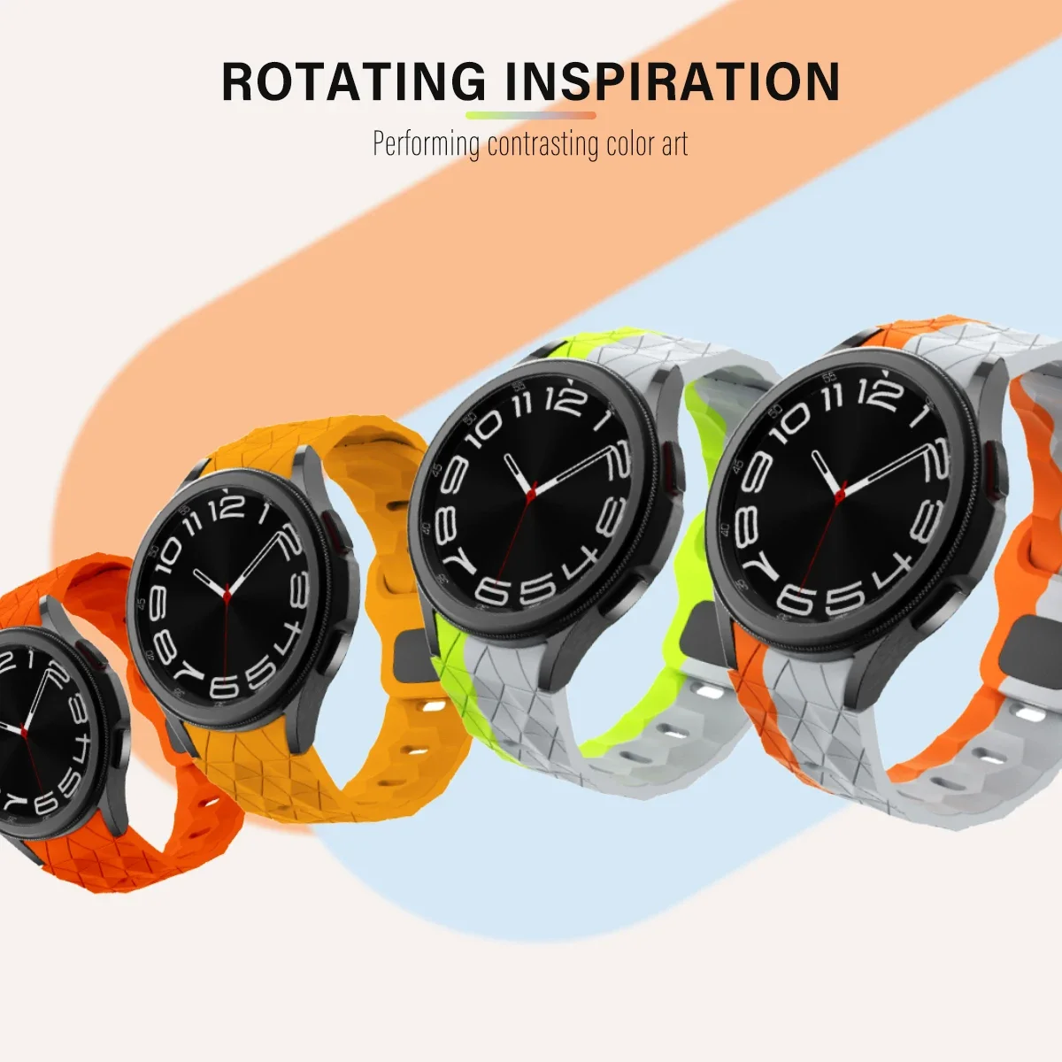 Premium Silicone Sports Watch Band - Adjustable Strap