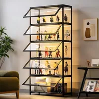 Display Cabinet, 5-Tier Storage Shelves with Acrylic Glass Door, Collectibles Toy Organizers Rack & Display Shelf,Kids Bookshelf 1