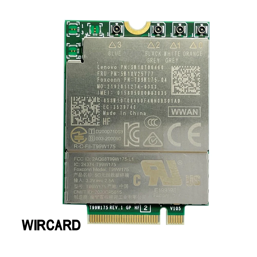 Cartão para Thinkpad T99w175 T99w175.04 5g nr M.2 Fru 5w10v25777 X55 5g Modem para x1 Nano Gen1 Laptop Wircard5g - Imagem 4