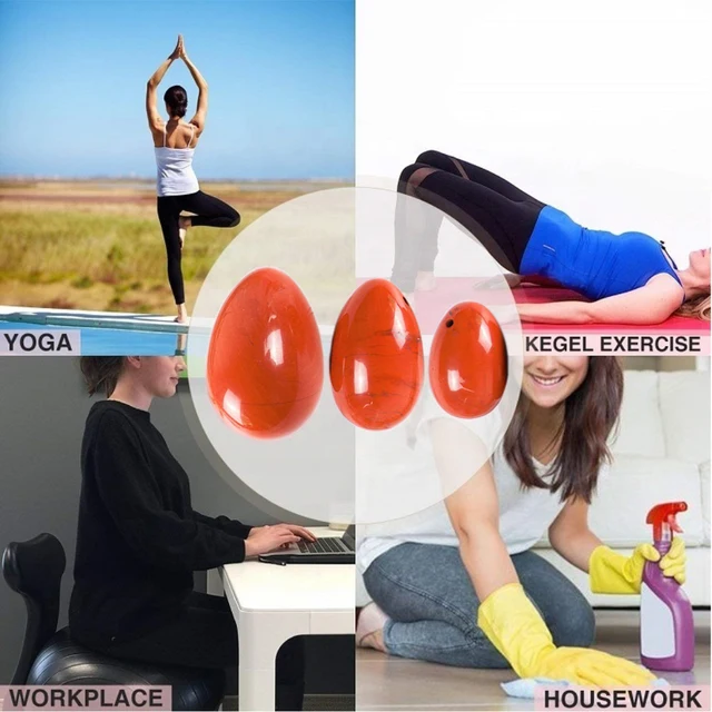 Jaspe rouge naturel pour femmes, exercice Kegel, œuf Yoni, resserrement musculaire du plancher pelvien, boule Ben Wa vaginale, œufs de Massage en Jade lisse 2