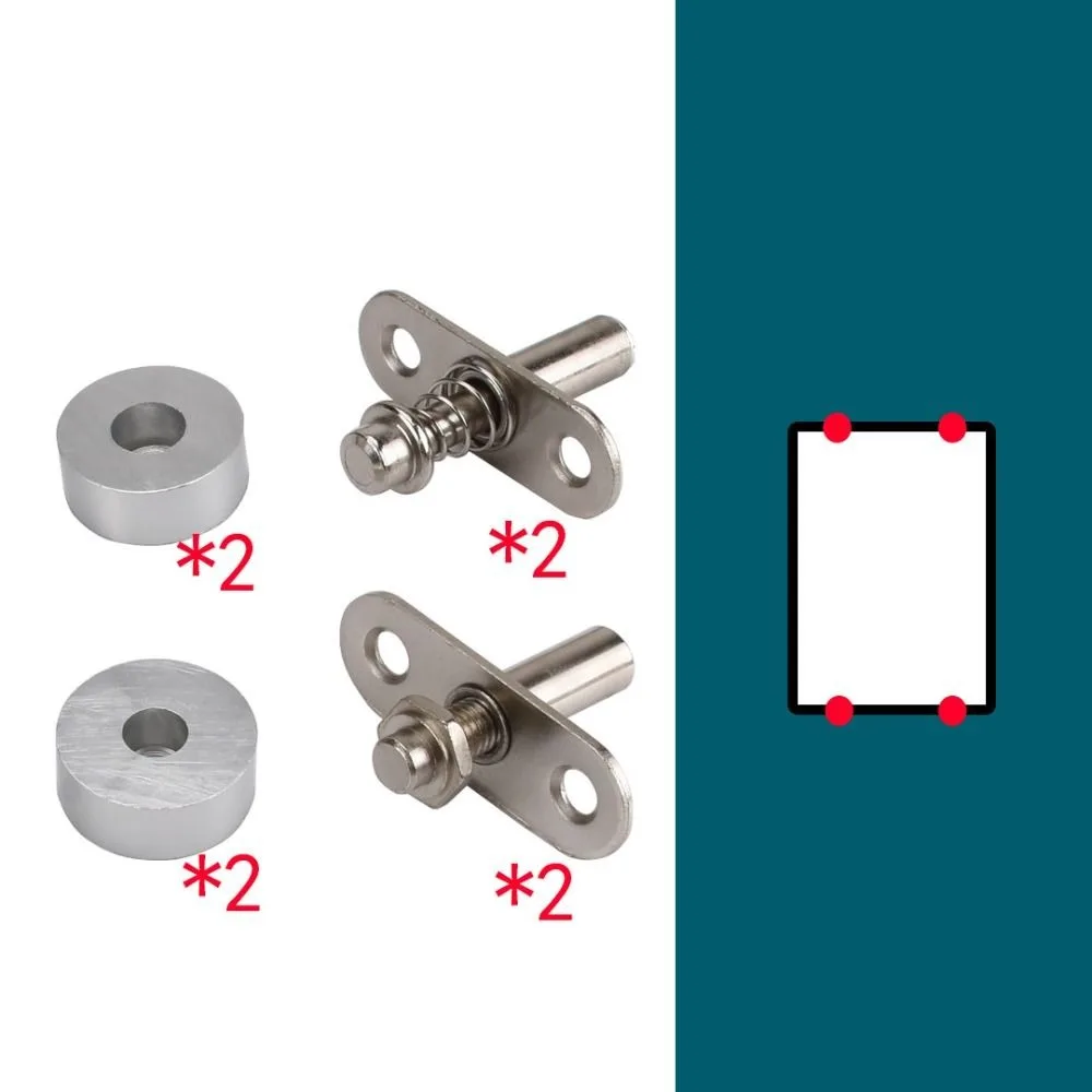 อุปกรณ์ติดตั้งแบบหมุนสำหรับงานหนัก ป้องกันสนิม บานพับประตูแบบปรับได้ หมุนได้อย่างเงียบและราบรื่น 360 องศา ° ข้อต่ออเนกประสงค์ 1