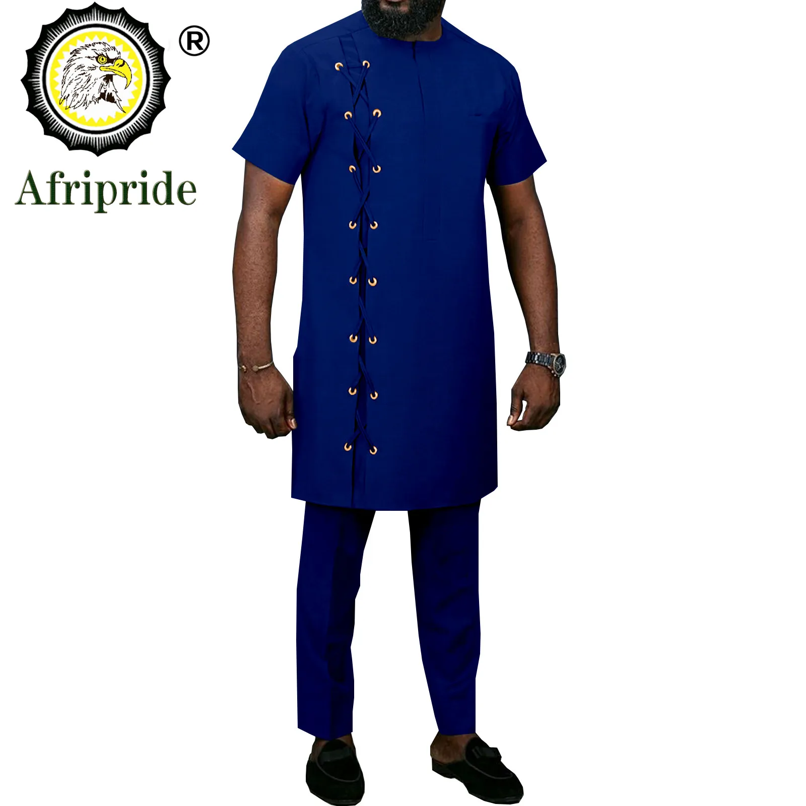 

Dashiki Men African Clothes Top Pant 2 Pieces Outfit Sets Plus Size Casual African Clothing for Men Shirt with Trouser A2216115