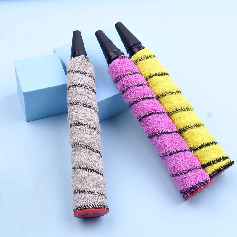 

Feather Towel Hand Rubber Ripcord Towel Durable Sweatband Anti-Slip Tape Badminton Racket Grip Wrap Rapport Tape