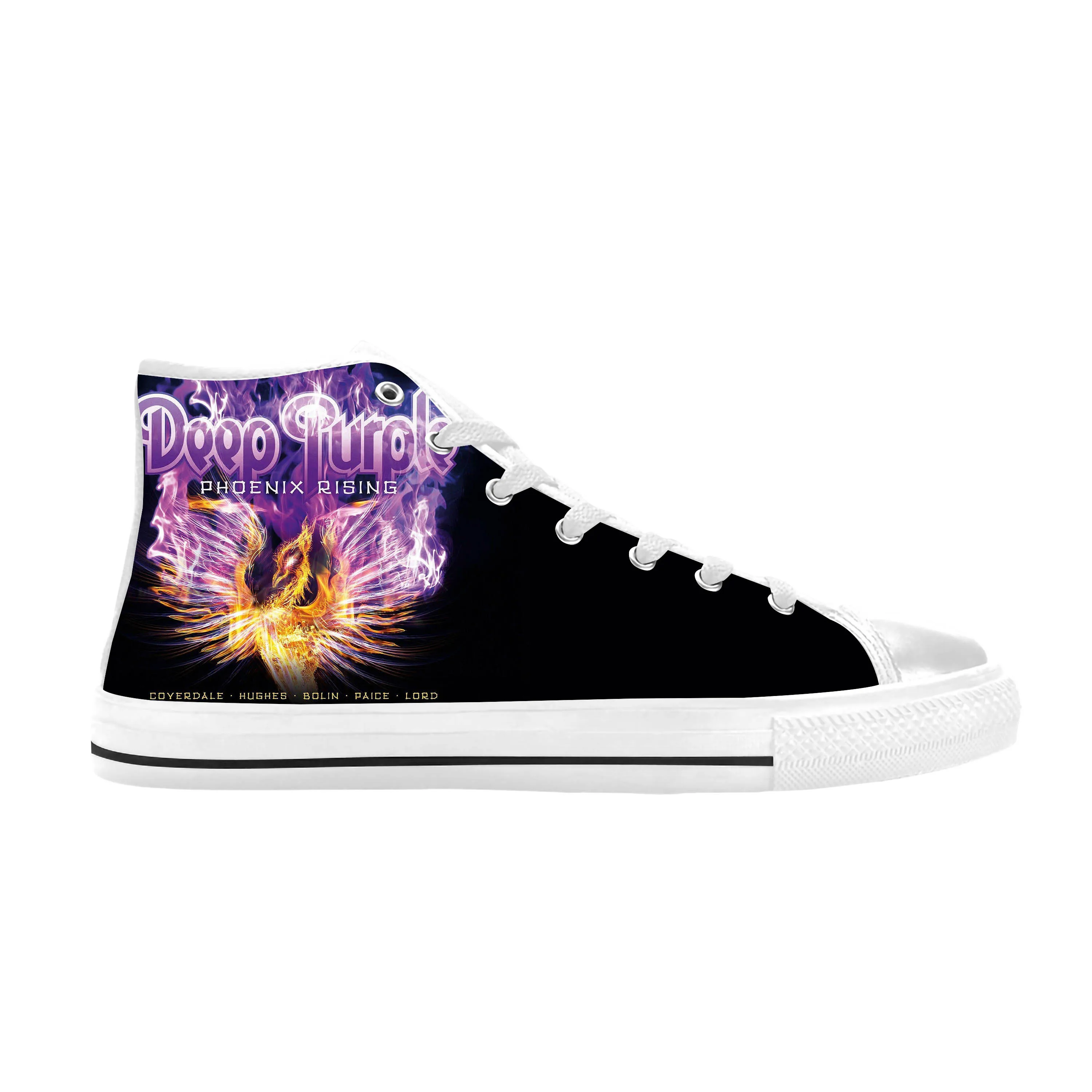 

Purples Metal Hard Rock Band Music Singer Deep Casual Cloth Shoes High Top Comfortable Breathable 3D Print Men Women Sneakers