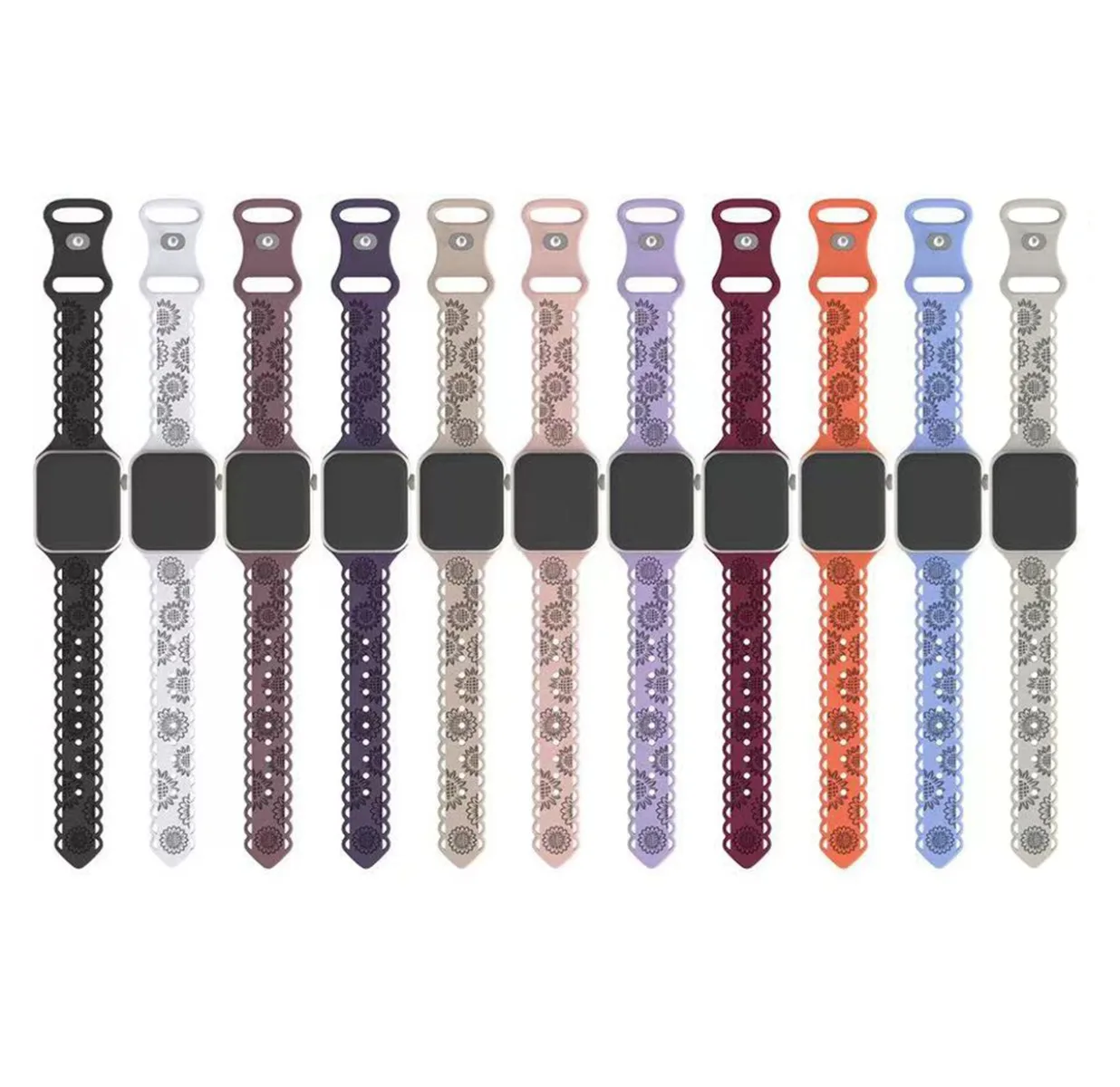 Silicone Watch Band For Smartwatch Sporty Comfortable Strap_voghion.com