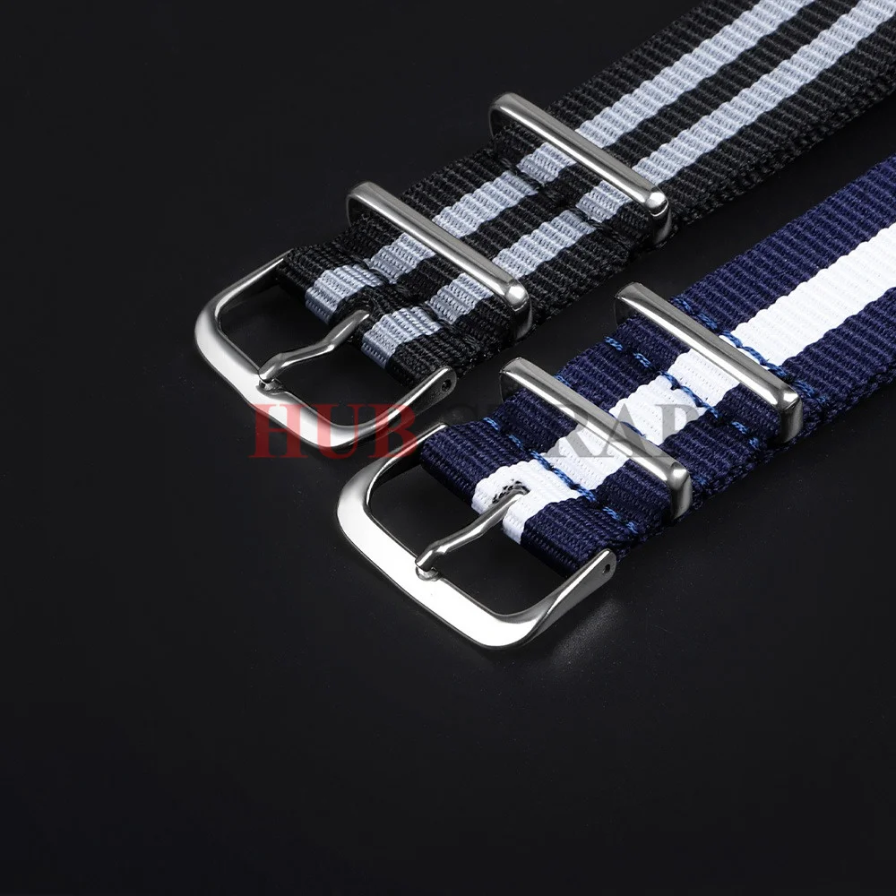 Universal Nylon Canvas Braided Watch Strap - One Piece Loop Bracelet