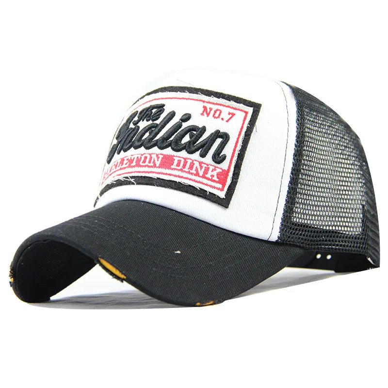 Mode Brief Stickerei Baseballmütze für Männer Frauen Sommer atmungsaktiv Mesh Snapback Hut Unisex Hip Hop Trucker Bone_voghion.com