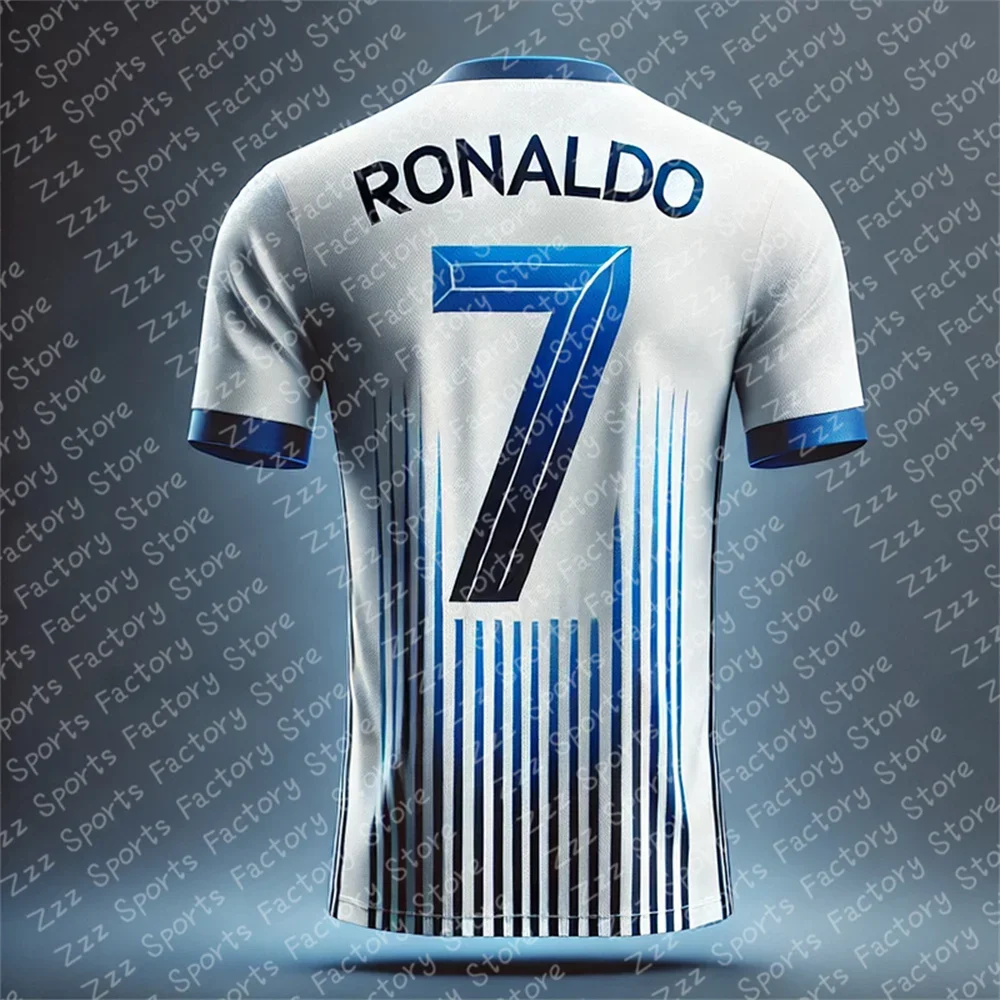 2024/25 Latest Hot Selling Ronaldo 3D Printed Shirt T-shirt for Daily Outdoor Games and Training Football Suit 4