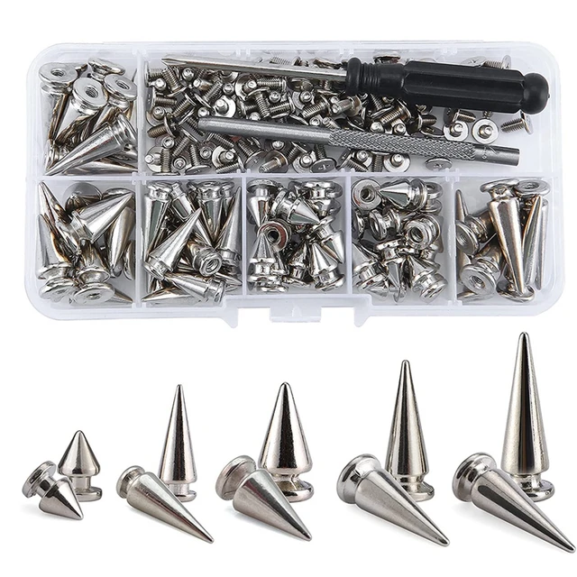 70 Sets Silver Mixed Shape Spikes And Studs Cone Croc Spikes Leather Rivet  Kit For Clothing Shoes Belts DIY - AliExpress