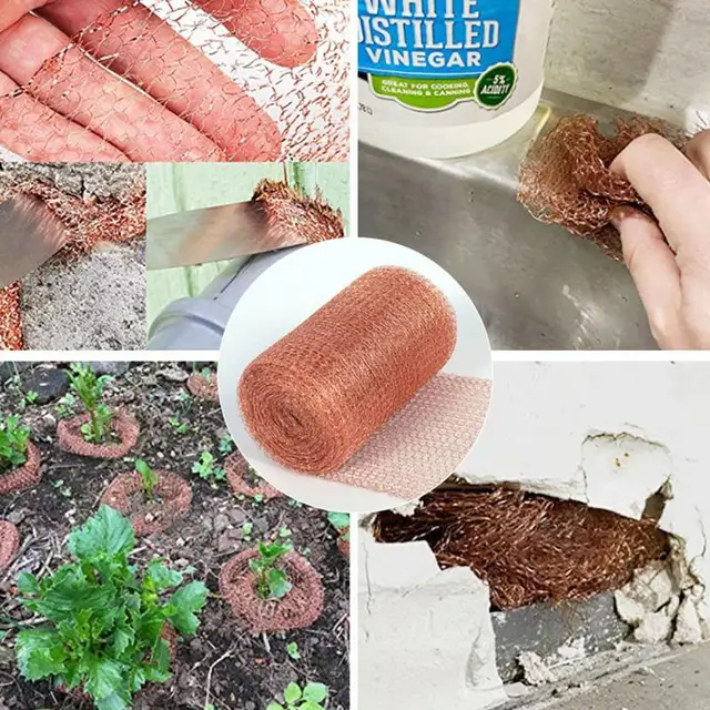 Rézháló -Csigák Szalag Rugalmas, Tiszta Rézkerítés Csigák Egerek Mókus Kerti Növények Védik Az Állati Visszataszító 6 M/Ft -T - Image 2