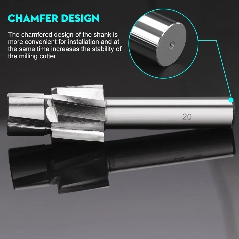 Cmcp 1pc Hss Counterbore End Mill M3.2m20 4 Flute Pilot Slotting Bit