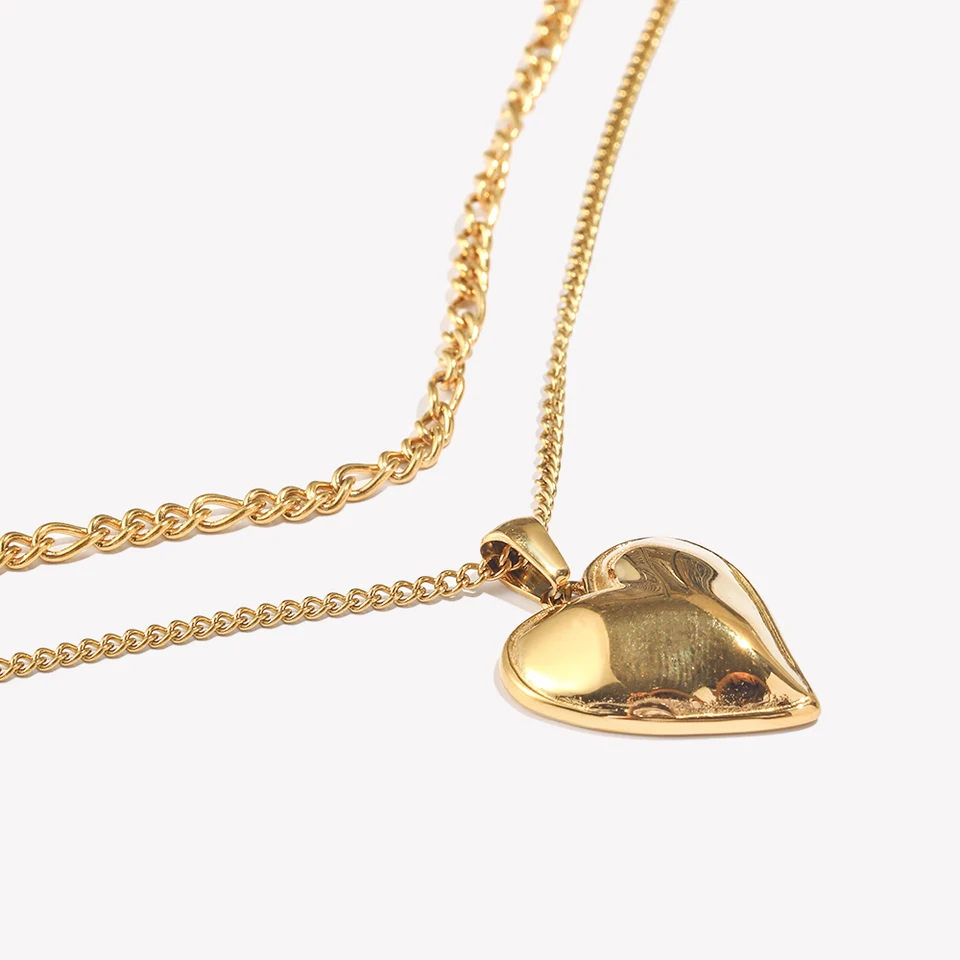 Collar Enchapado En Oro Figuras Corazón Con Circones Ajustable, Tamaño