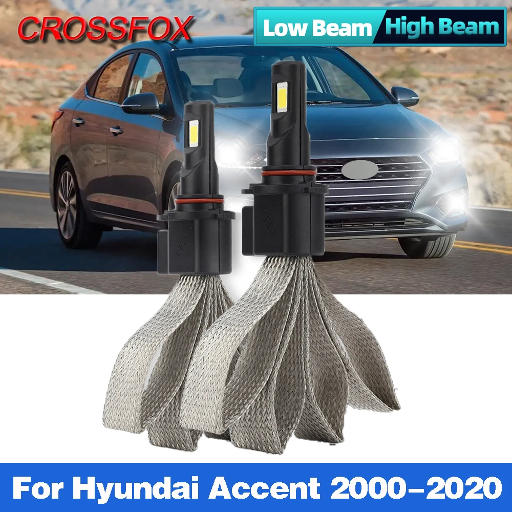 

H4 Led Headlight Bulbs 6000K 120W 20000LM Canbus Car Lights For Hyundai Accent 2000-2013 2014 2015 2016 2017 2018 2019 2020
